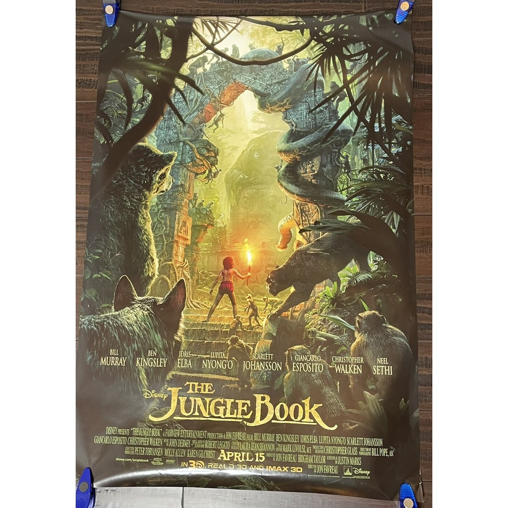 Disneys The Jungle Book Live Action MOVIE POSTER 2 Sided ORIGINAL 27 x 40
